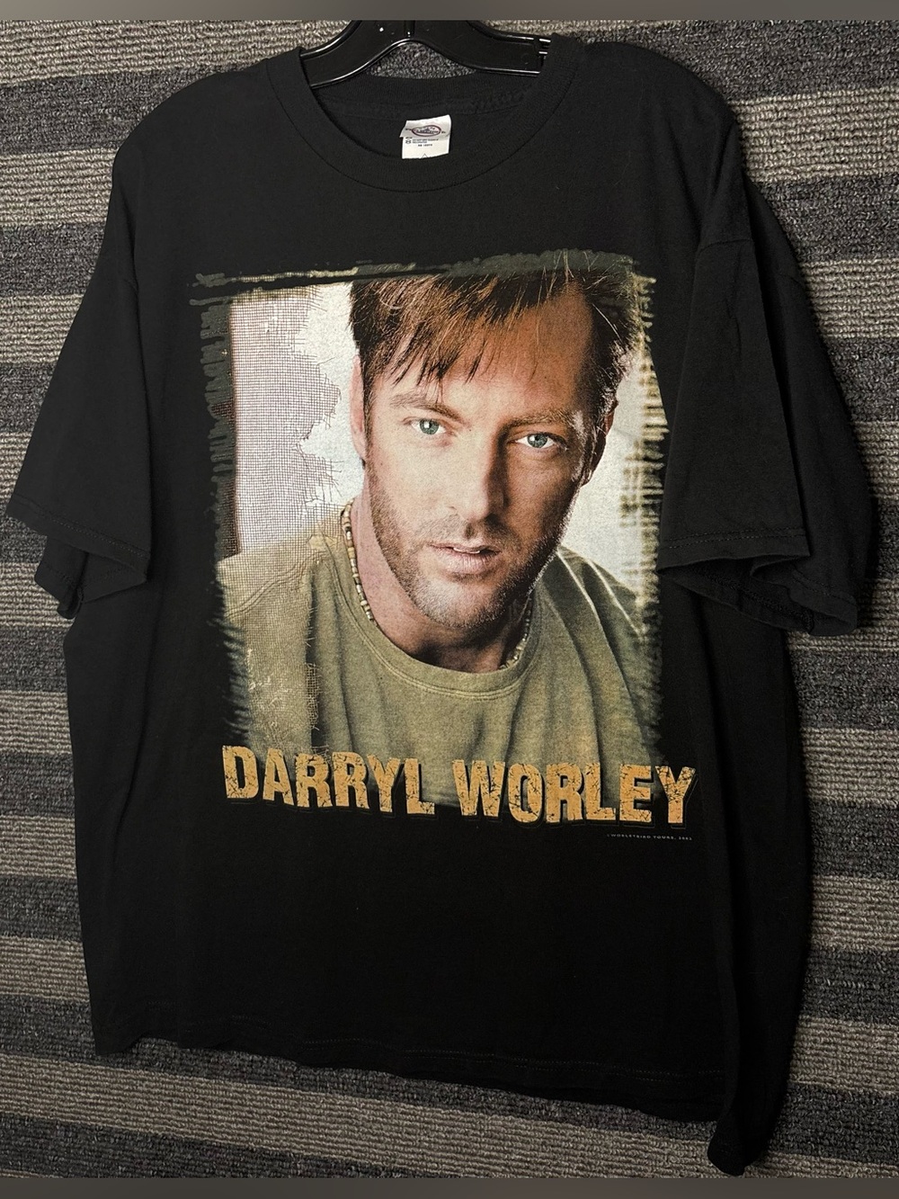 Vintage Darryl Worley 2002 I Miss my Friend Tour Country Music Black T-Shirt XL